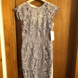 ASOS dress- dusty lavender, knee length, open back